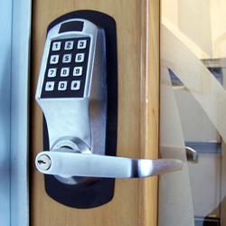 commercial lock in door